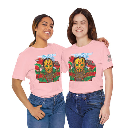 Horror Icon HIGH ROLLER T-Shirt - Premium Cannabis Slasher Culture Apparel"