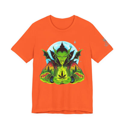 Mystic Dragon Guardian Cannabis Meditation T-Shirt - Premium Psychedelic 420 Apparel