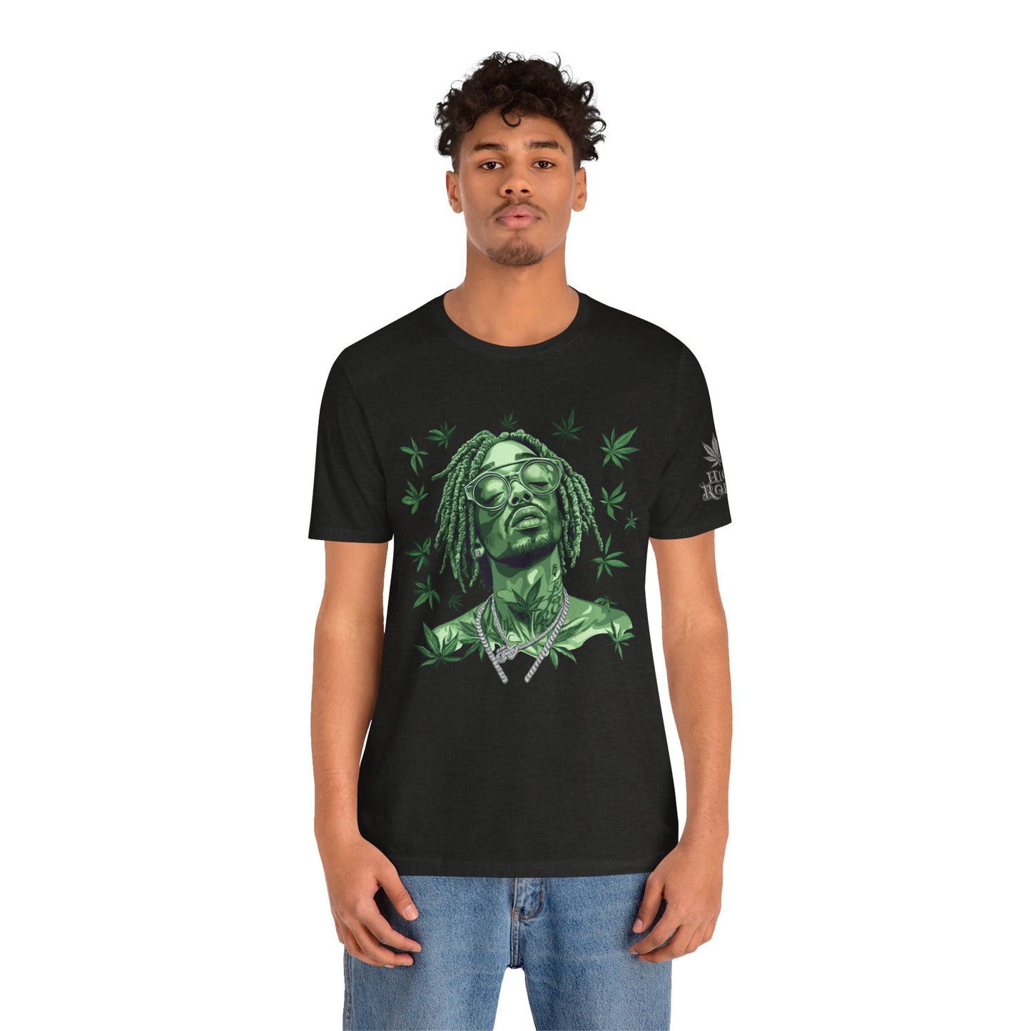 Elevated Vision Green Dream Tee - Premium Airlume Cotton Cannabis Culture Art