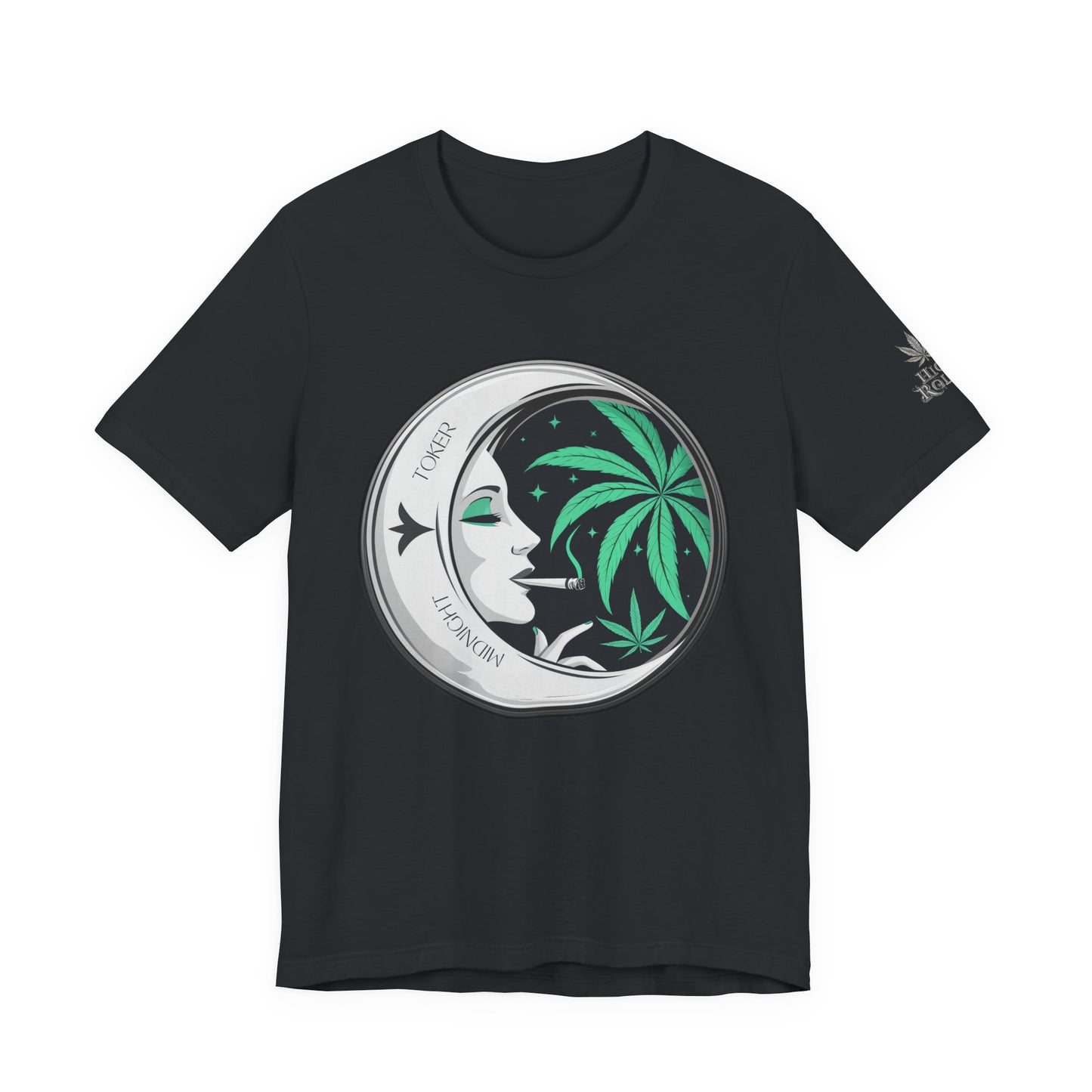 Toker Girl Coin Tee - Vintage Cannabis Portrait Art Design | High Roller
