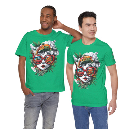 Vision Quest T-Shirt - Premium Airlume Cotton Cannabis Goddess Psychedelic Art Tee