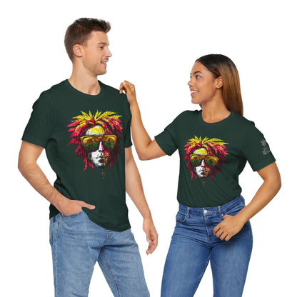 Rasta Cannabis Portrait Tee - Reggae Culture Art Design | High Roller