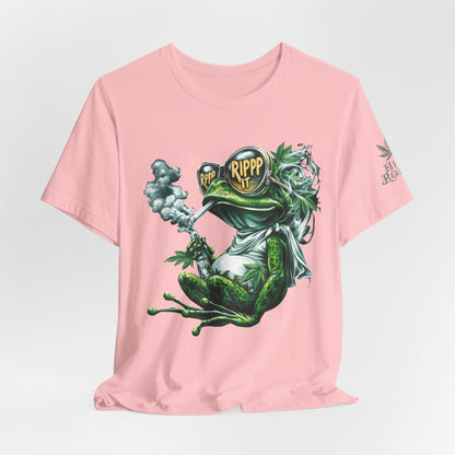 RIPPP IT Cosmic Frog Tee - Premium Airlume Cotton Cannabis Culture Streetwear
