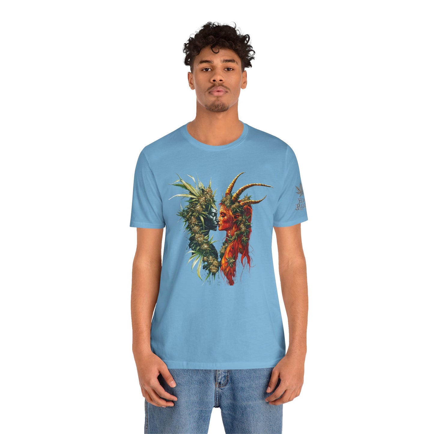 Sacred Union T-Shirt - Premium Airlume Cotton Cannabis Spirits Fantasy Art Tee