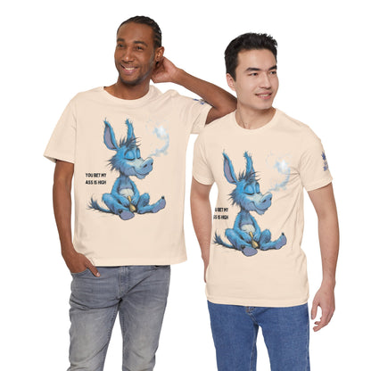 Blue Donkey Tee - Premium Airlume Cotton Cannabis Culture Humor Cartoon Art