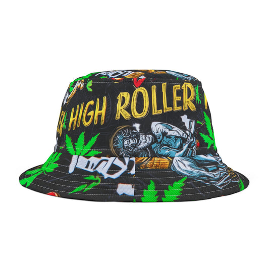 HIGH ROLLER Hip Hop Comic Bucket Hat