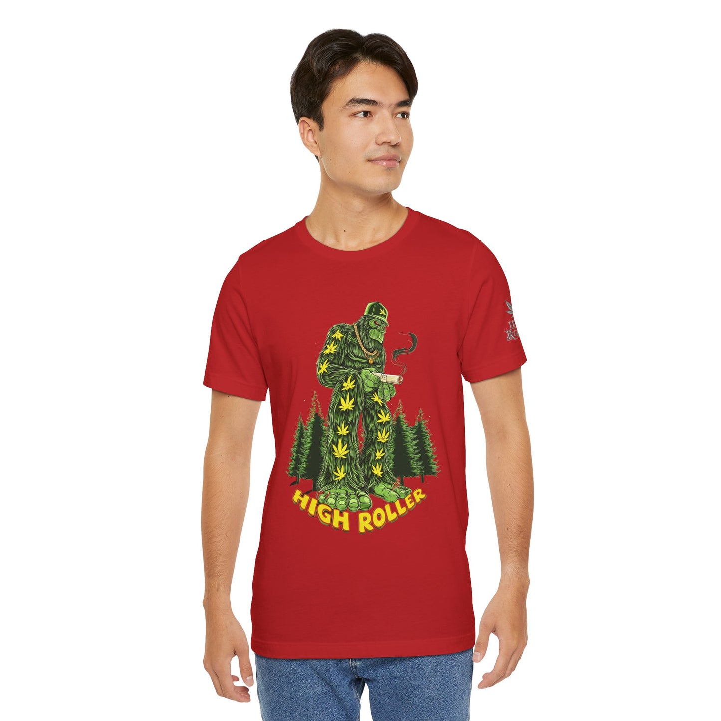 Cannabis Sasquatch Forest King T-Shirt - Premium Bigfoot 420 Lifestyle Apparel"