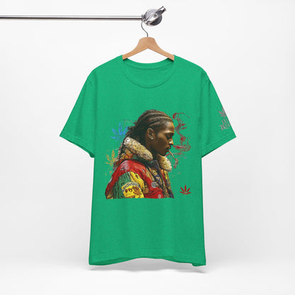 High Roller Profile Smoke Art Cannabis T-Shirt - Premium 420 Hip-Hop Portrait Street Culture Elevated Lifestyle Apparel