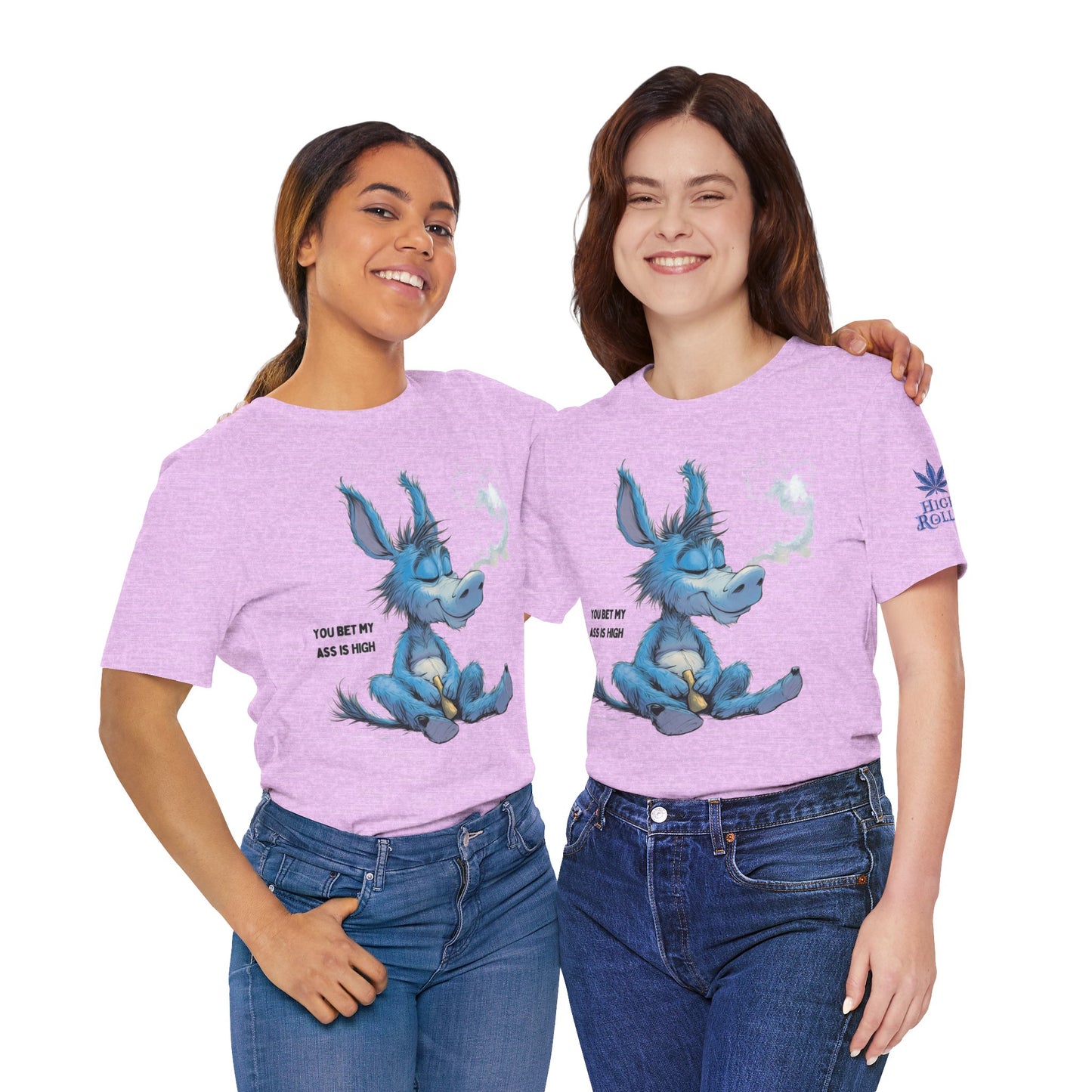 Blue Donkey Tee - Premium Airlume Cotton Cannabis Culture Humor Cartoon Art