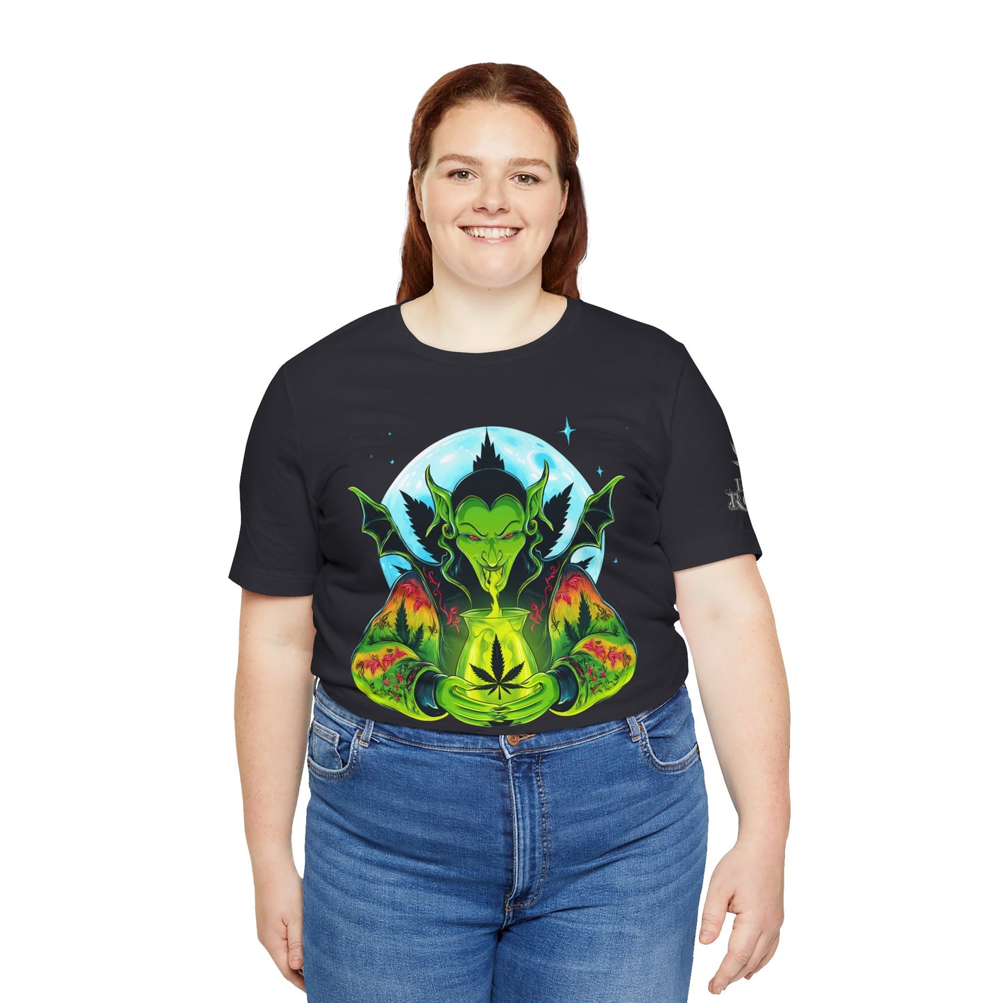 Mystic Dragon Guardian Cannabis Meditation T-Shirt - Premium Psychedelic 420 Apparel