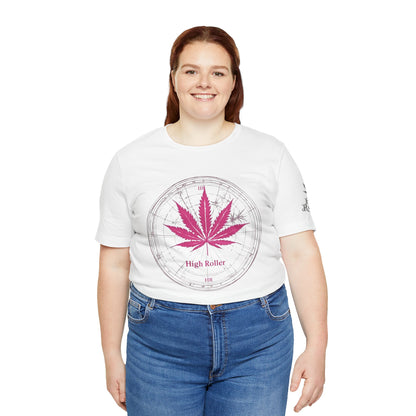 Cannabis Compass Tee - Navigation Leaf Art Design | High Roller