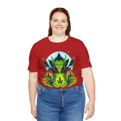Mystic Dragon Guardian Cannabis Meditation T-Shirt - Premium Psychedelic 420 Apparel