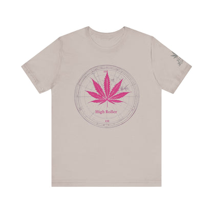 True North Tee - Premium Airlume Cotton Cannabis Culture Compass Navigation Art