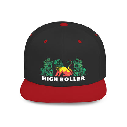 HIGH ROLLER Rastafarian Lion Snapback Cap