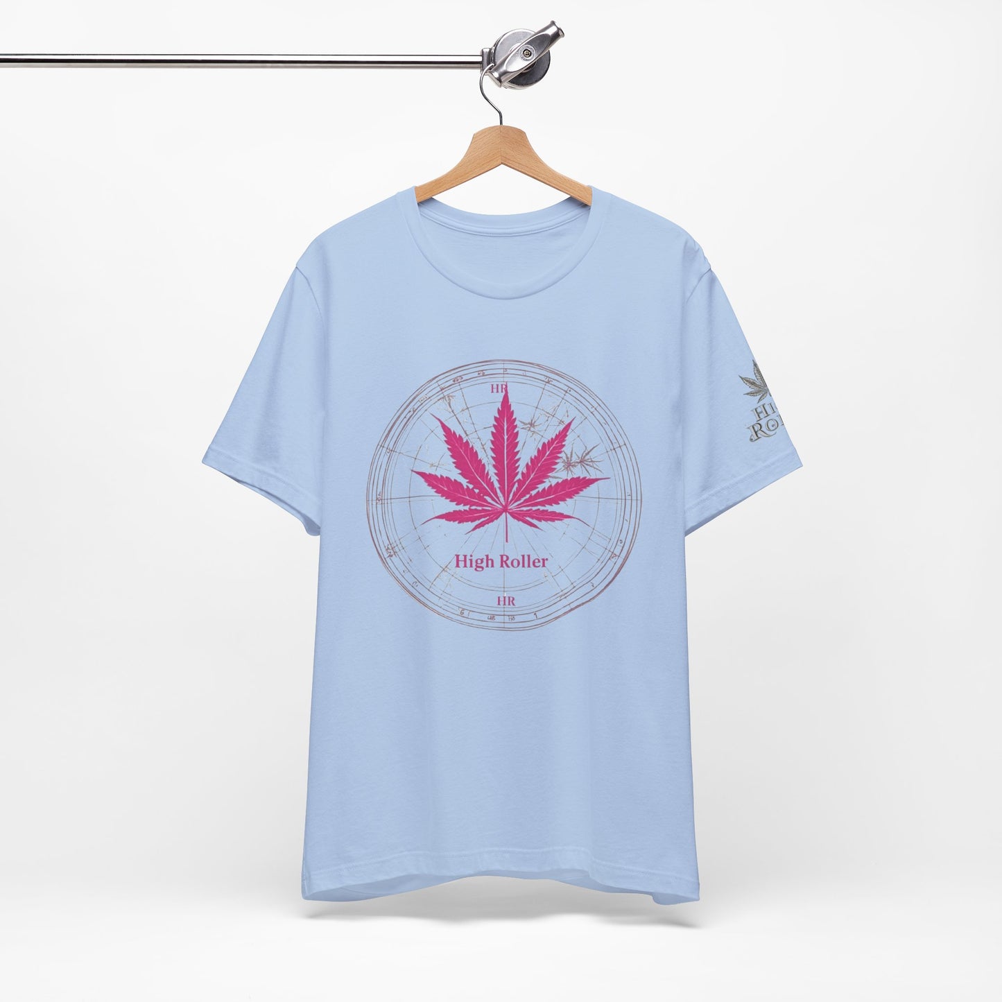 True North Tee - Premium Airlume Cotton Cannabis Culture Compass Navigation Art