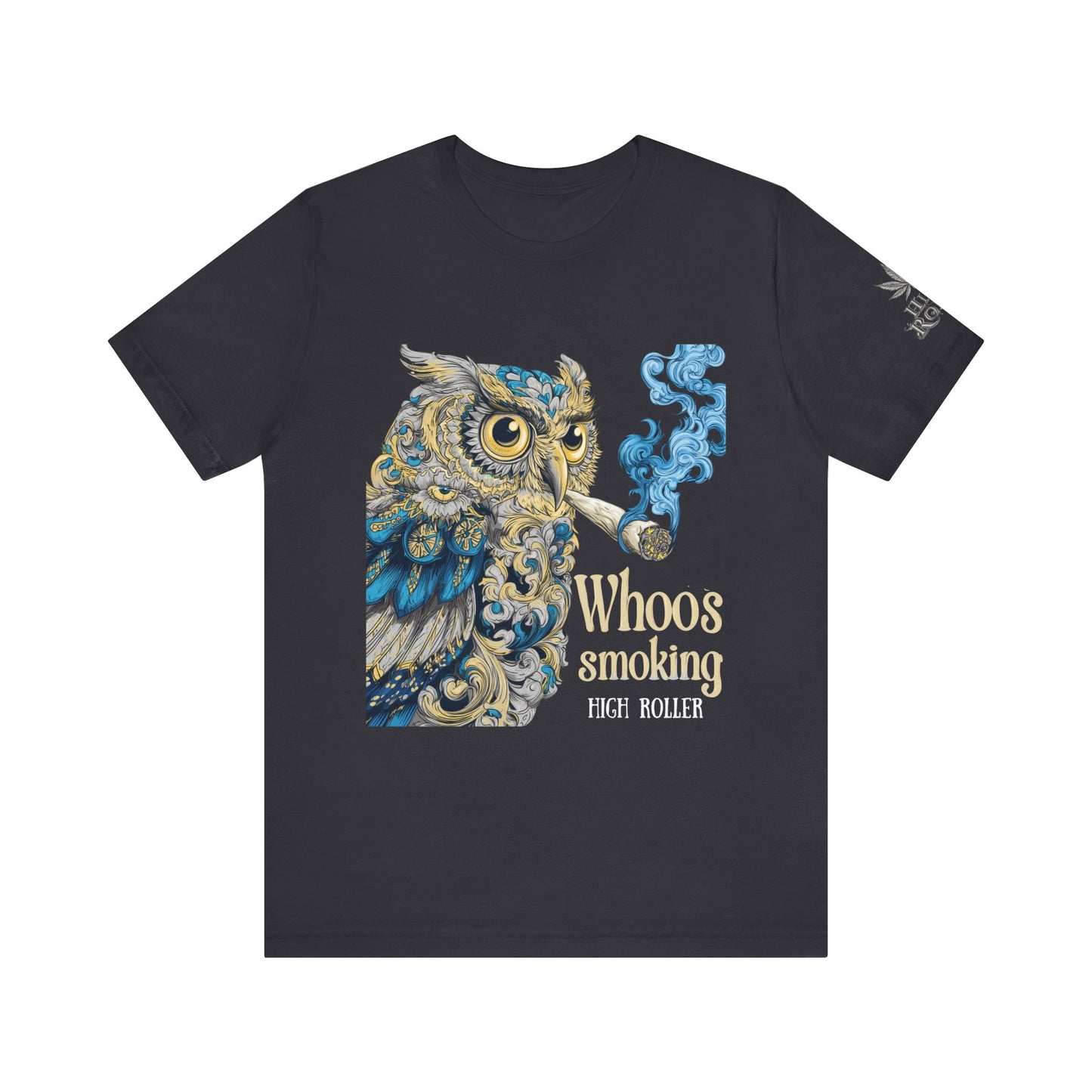 Baroque Owl Tee - Premium Airlume Cotton Cannabis Culture Ornate Bird Art