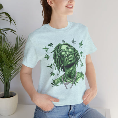 Elevated Vision Green Dream Tee - Premium Airlume Cotton Cannabis Culture Art