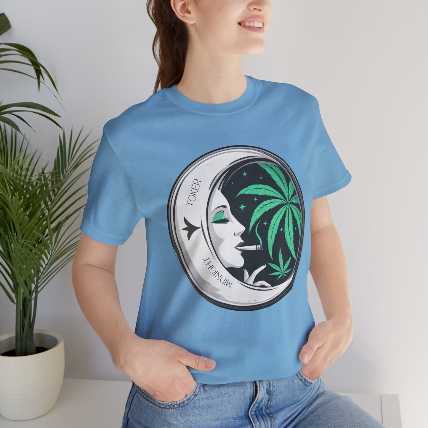 Toker Girl Coin Tee - Vintage Cannabis Portrait Art Design | High Roller