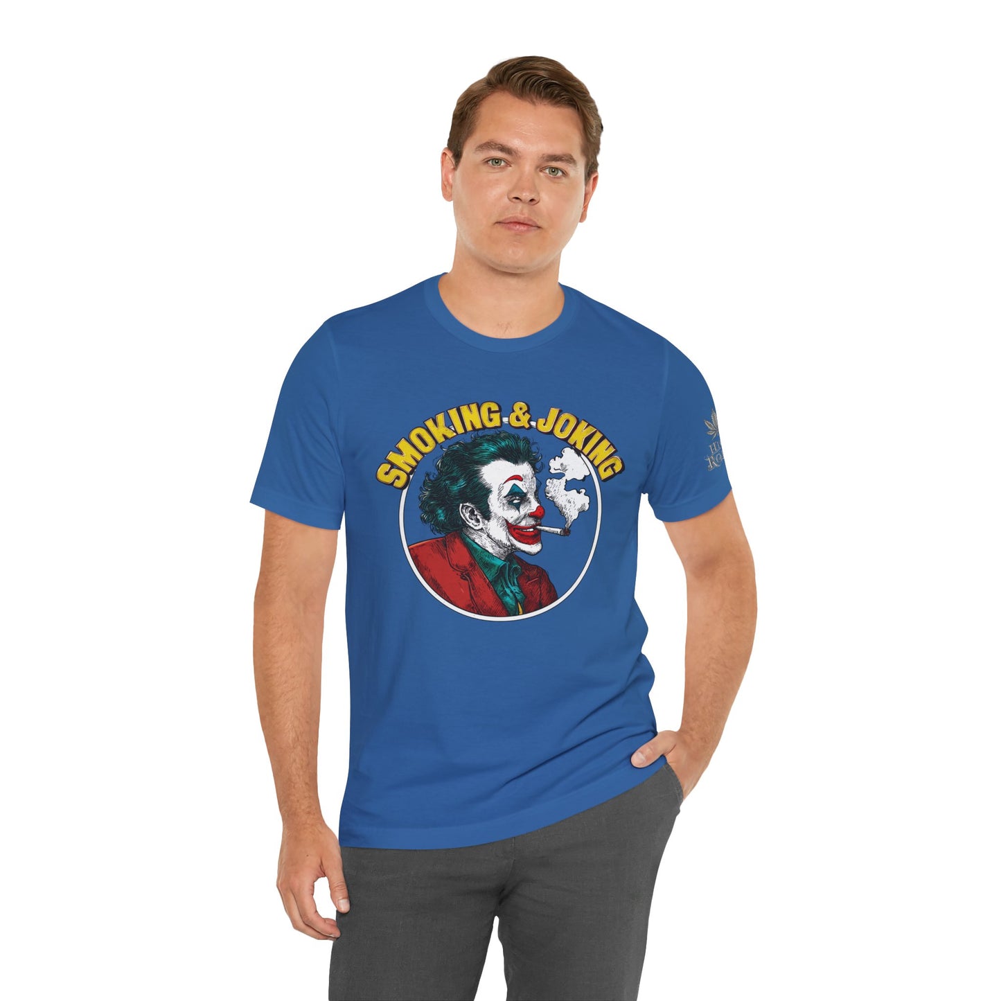 Smoking & Joking T-Shirt - Premium Airlume Cotton Cannabis Villain Pop Art Tee