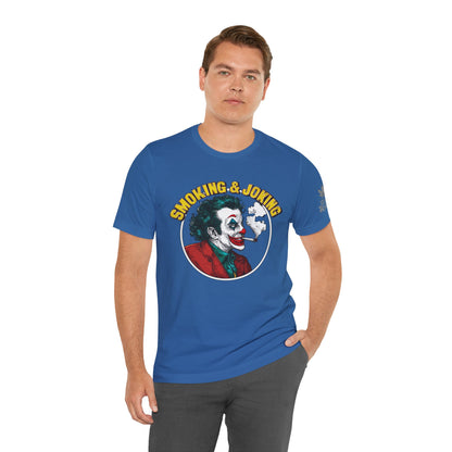 Smoking & Joking T-Shirt - Premium Airlume Cotton Cannabis Villain Pop Art Tee