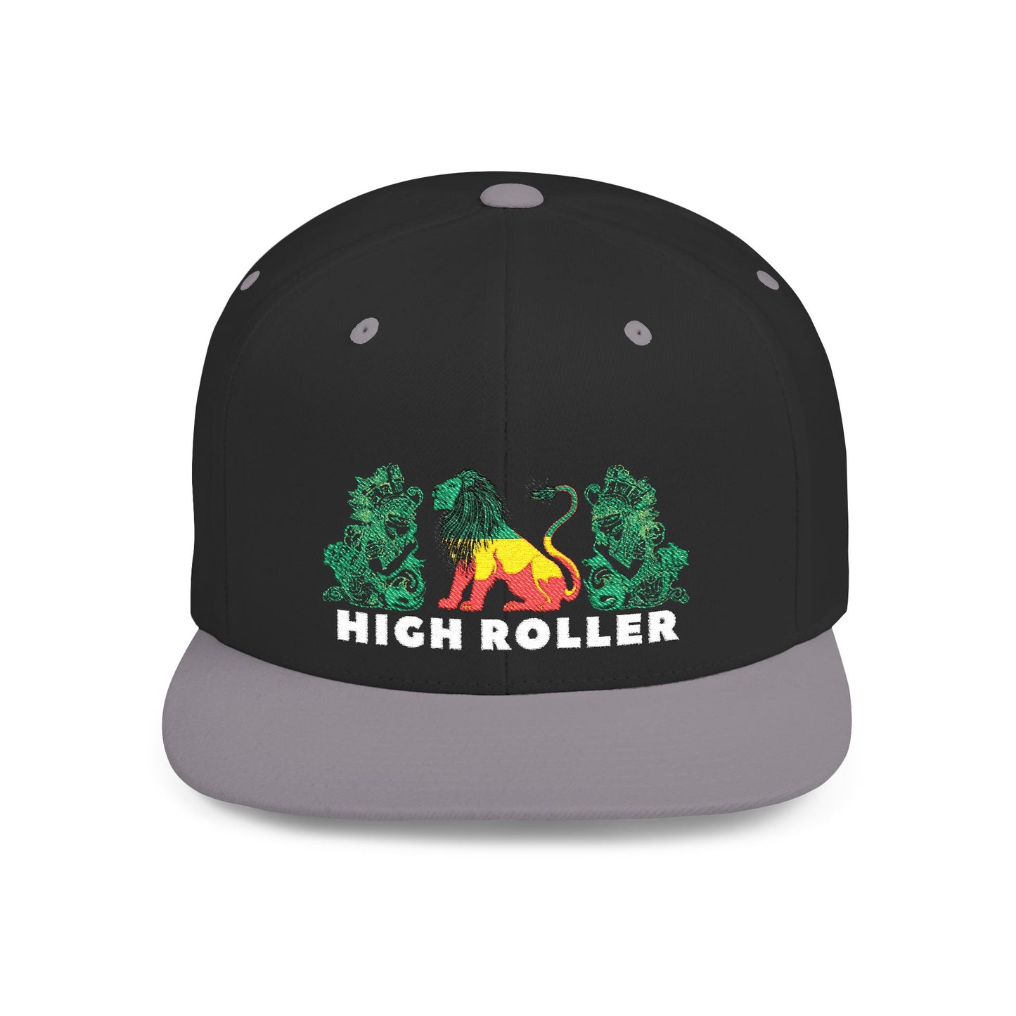 HIGH ROLLER Rastafarian Lion Snapback Cap