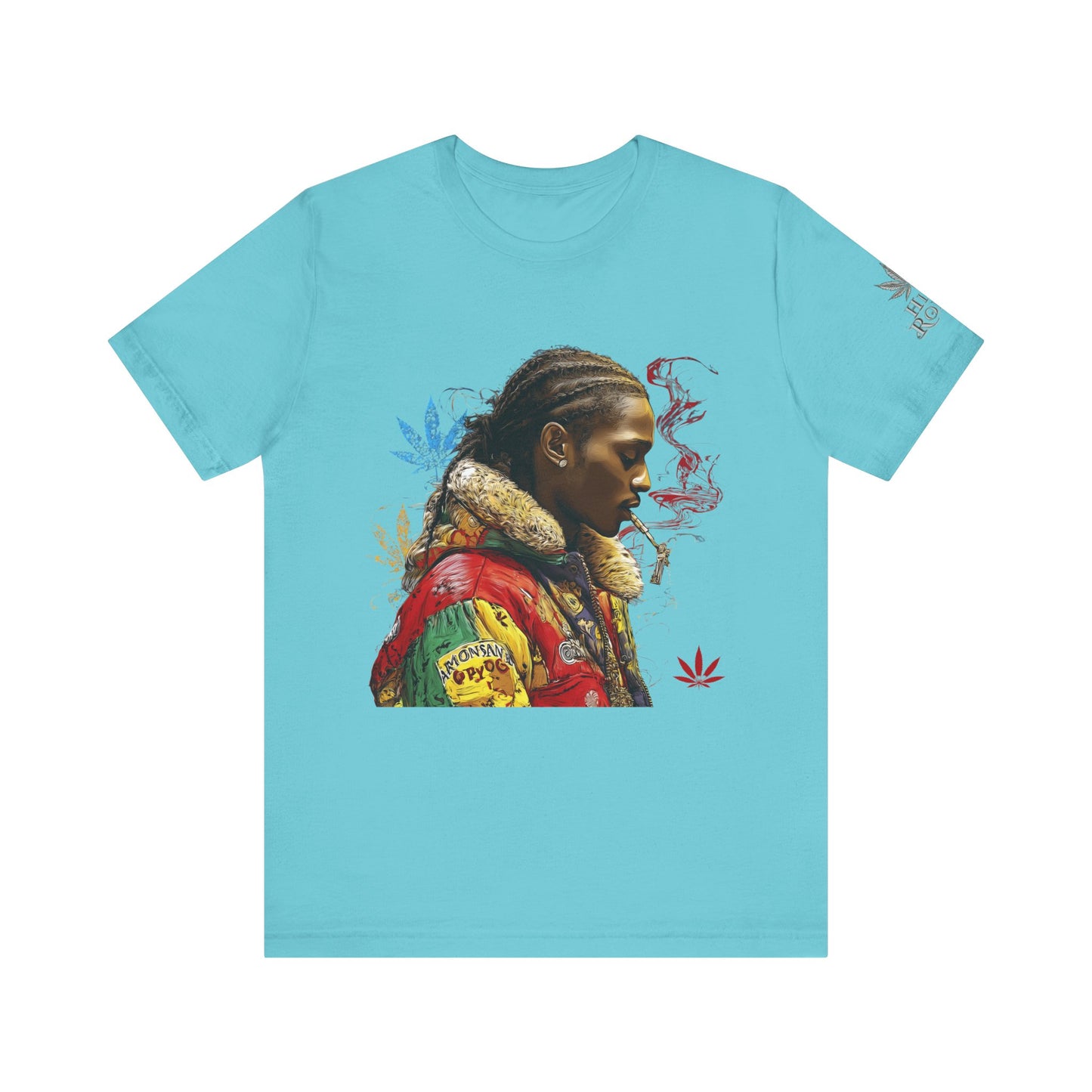 High Roller Profile Smoke Art Cannabis T-Shirt - Premium 420 Hip-Hop Portrait Street Culture Elevated Lifestyle Apparel