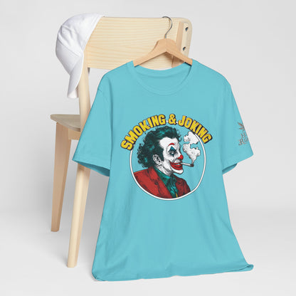 Smoking & Joking T-Shirt - Premium Airlume Cotton Cannabis Villain Pop Art Tee