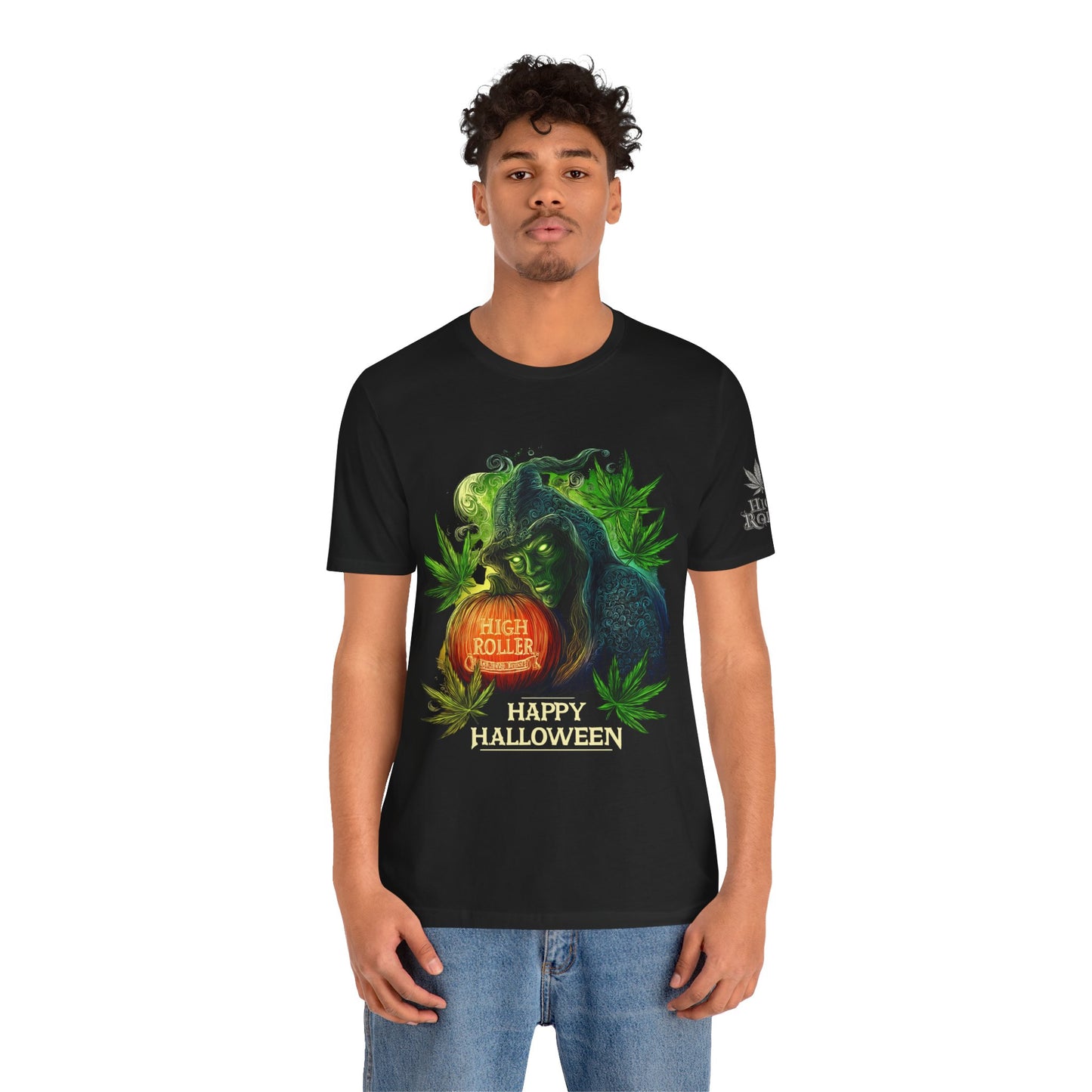 Cannabis Witch's Brew Halloween T-Shirt - Premium Spooky 420 Black Edition Apparel"