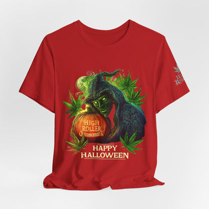 Cannabis Witch's Brew Halloween T-Shirt - Premium Spooky 420 Black Edition Apparel"