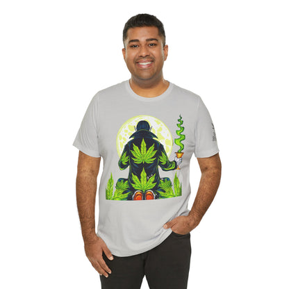 Luxury Gothic Cannabis Vampire T-Shirt - Premium Dark HIGH ROLLER Streetwear - Elevated Nocturnal 420 Fashion