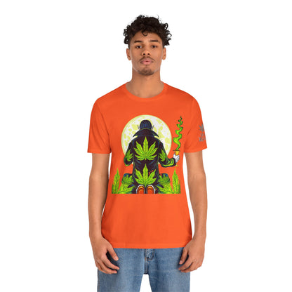 Luxury Gothic Cannabis Vampire T-Shirt - Premium Dark HIGH ROLLER Streetwear - Elevated Nocturnal 420 Fashion