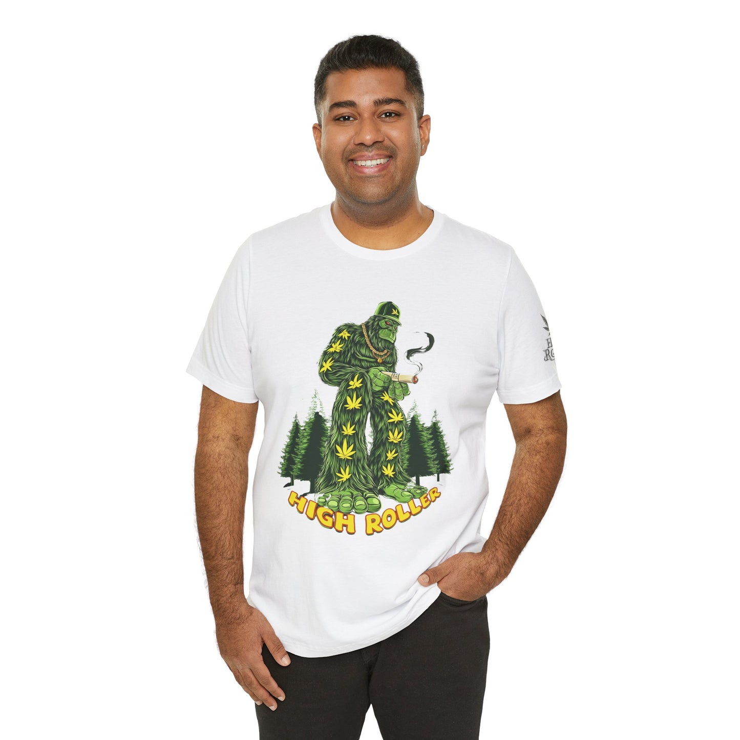 Cannabis Sasquatch Forest King T-Shirt - Premium Bigfoot 420 Lifestyle Apparel"