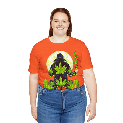 Luxury Gothic Cannabis Vampire T-Shirt - Premium Dark HIGH ROLLER Streetwear - Elevated Nocturnal 420 Fashion