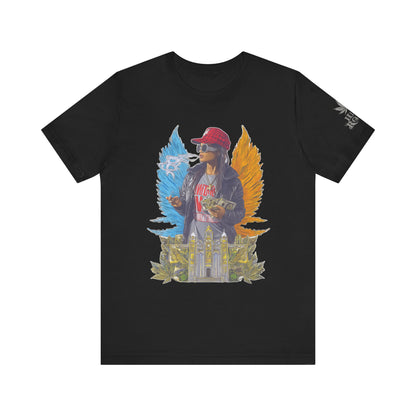 High Roller Golden Wings Money Cannabis T-Shirt - Premium 420 Hip-Hop Angel Street Culture Success Lifestyle Apparel
