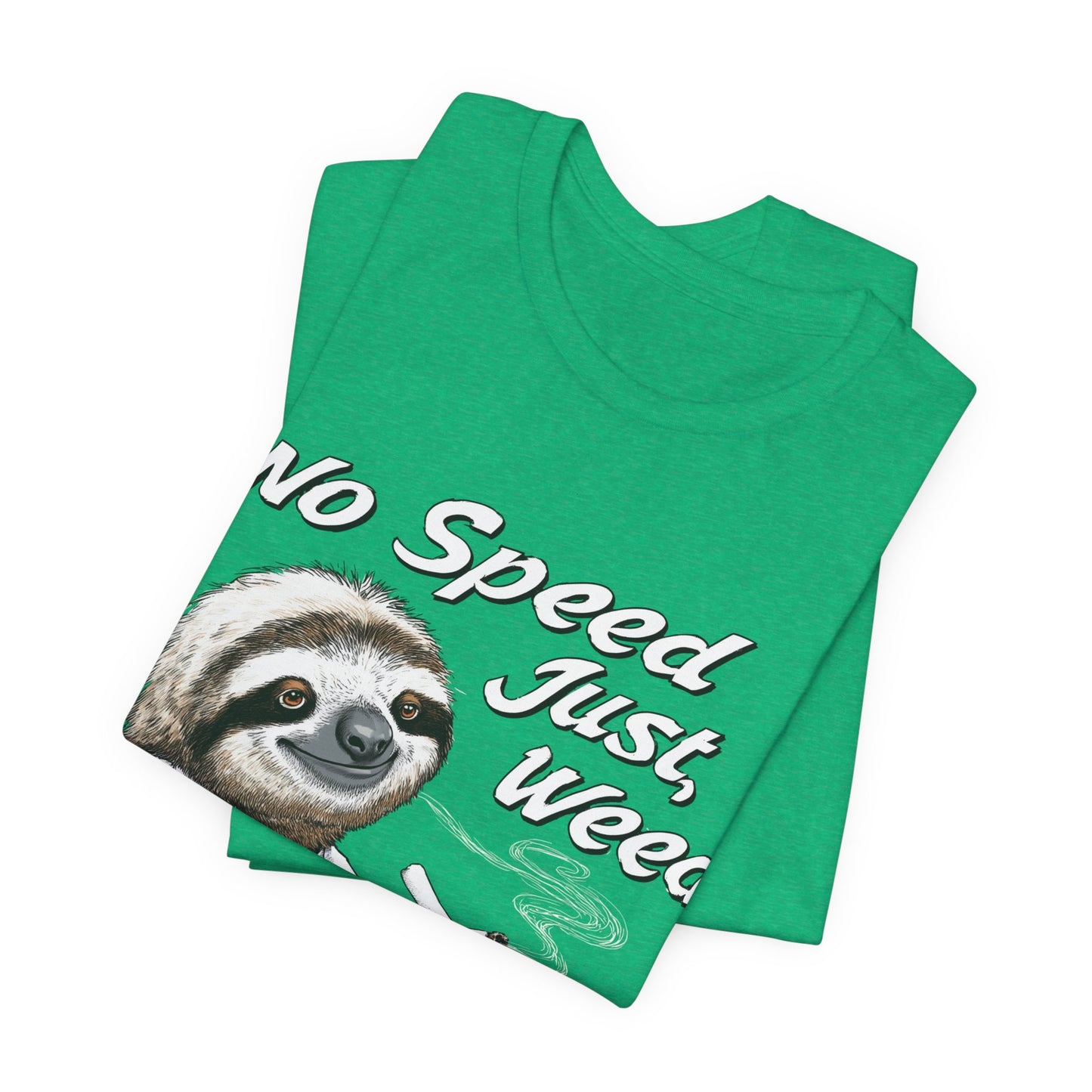 Slow Motion Tee - Premium Airlume Cotton Cannabis Culture Sloth Humor Art