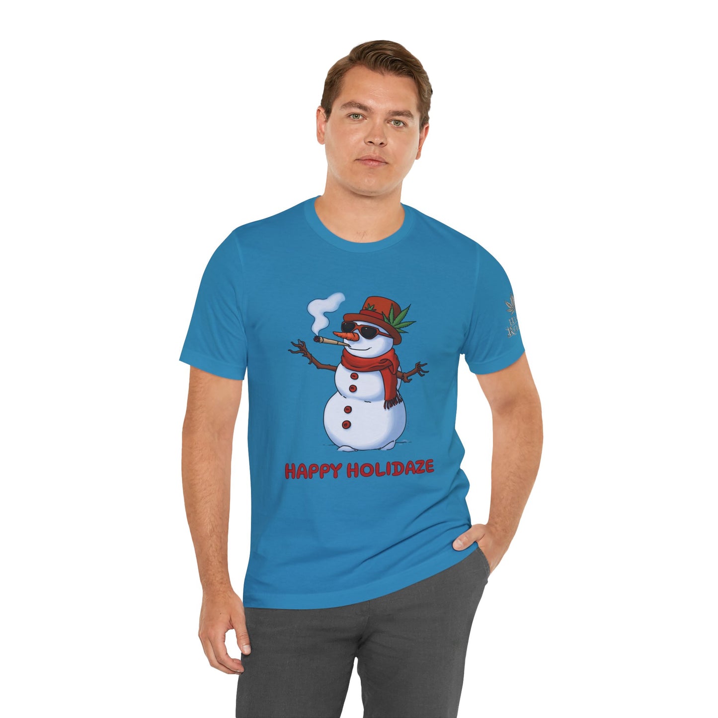 Happy Holidaze Premium Cannabis Christmas T-Shirt