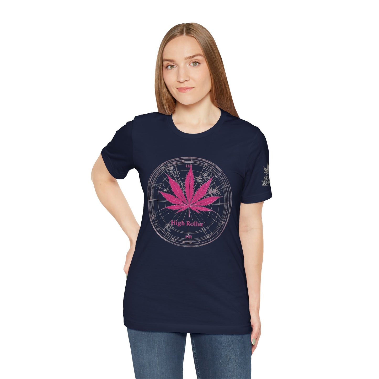True North Tee - Premium Airlume Cotton Cannabis Culture Compass Navigation Art
