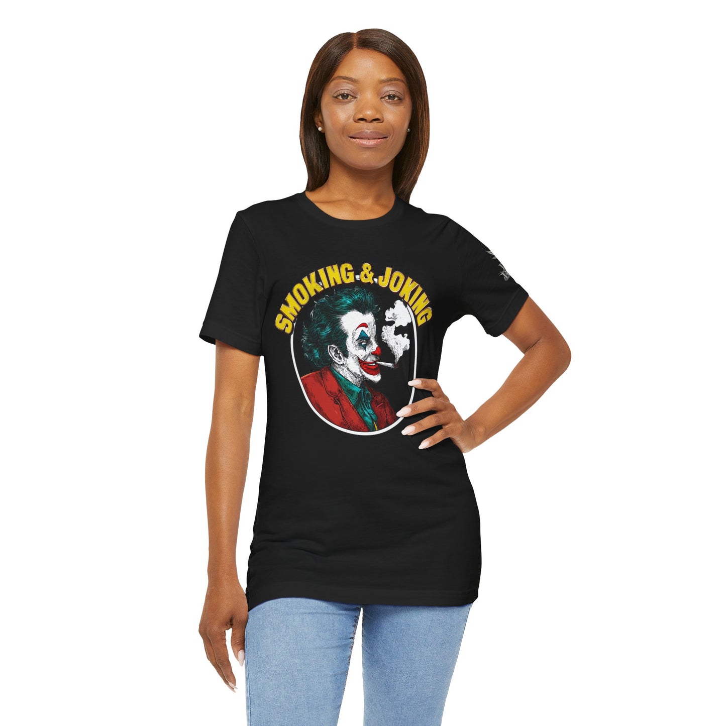 Smoking & Joking T-Shirt - Premium Airlume Cotton Cannabis Villain Pop Art Tee
