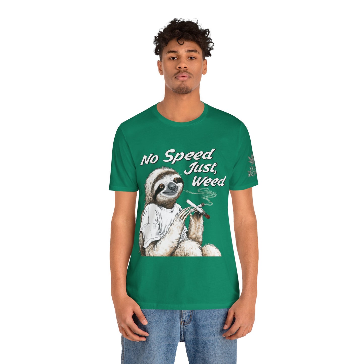 Slow Motion Tee - Premium Airlume Cotton Cannabis Culture Sloth Humor Art