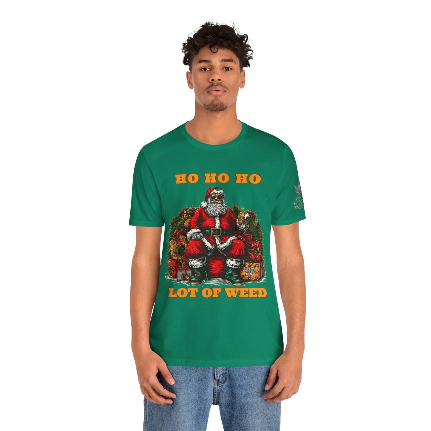 Ho Ho Ho Lot Of Weed Premium Cannabis Christmas T-Shirt