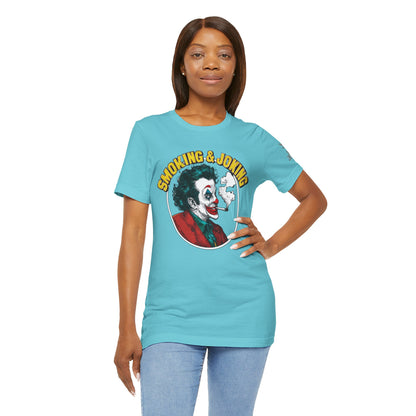 Smoking & Joking T-Shirt - Premium Airlume Cotton Cannabis Villain Pop Art Tee