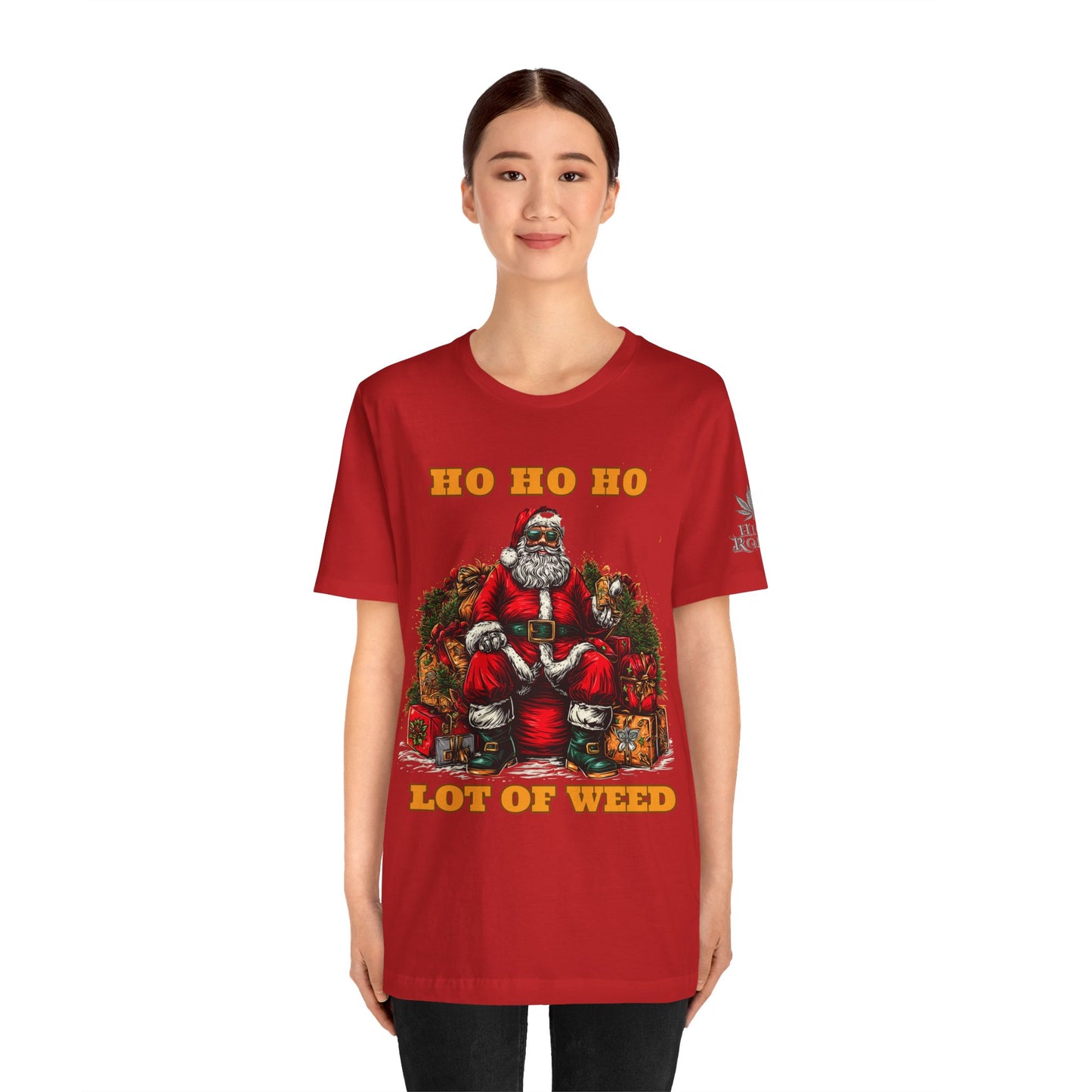 Ho Ho Ho Lot Of Weed Premium Cannabis Christmas T-Shirt