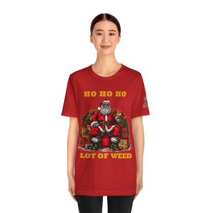 Ho Ho Ho Lot Of Weed Premium Cannabis Christmas T-Shirt