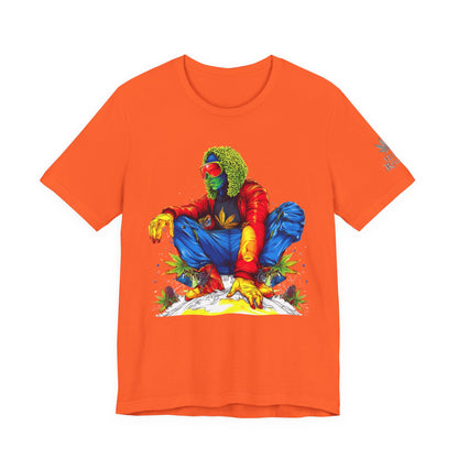 High Roller Rainbow Squat Cannabis T-Shirt - Premium 420 Psychedelic Street Art Colorful Lifestyle Statement Apparel"