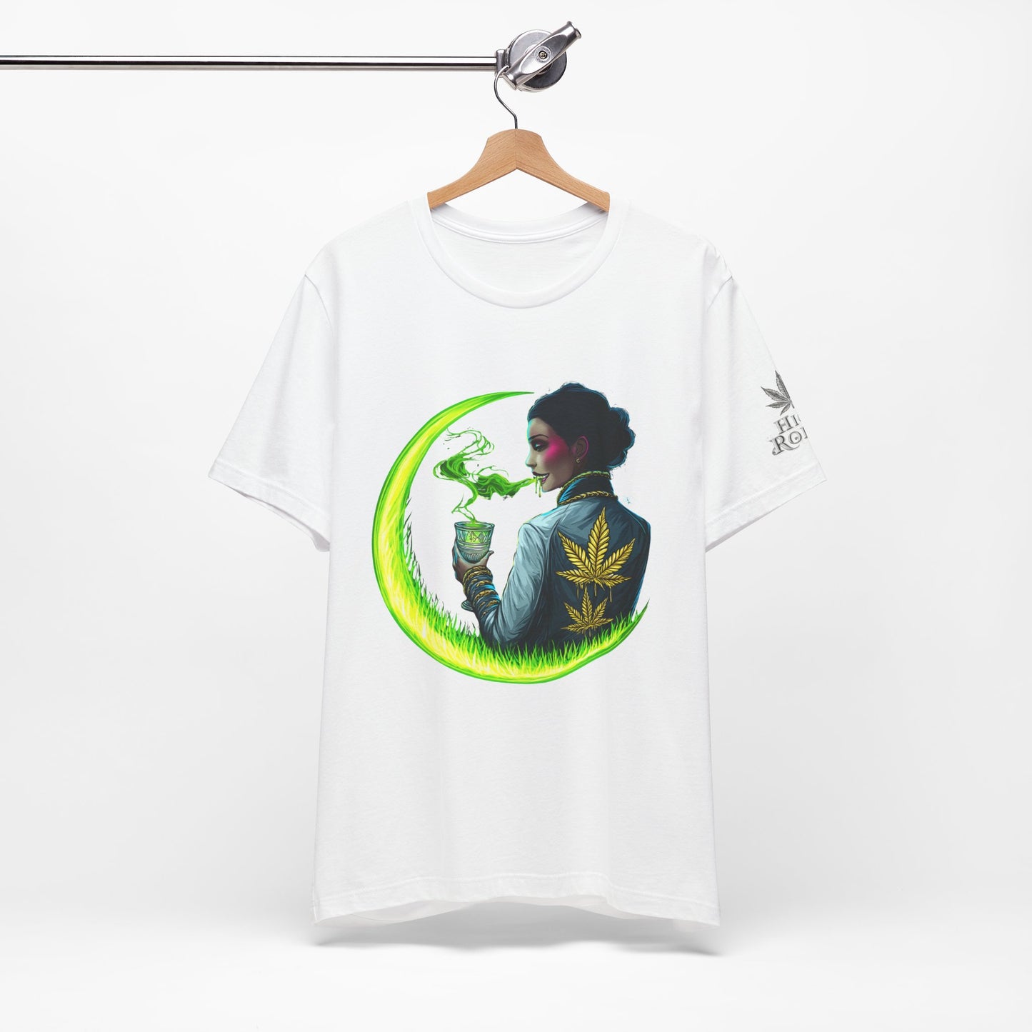 Cannabis Queen Commander T-Shirt - Premium Afrofuturistic 420 Lifestyle Apparel"