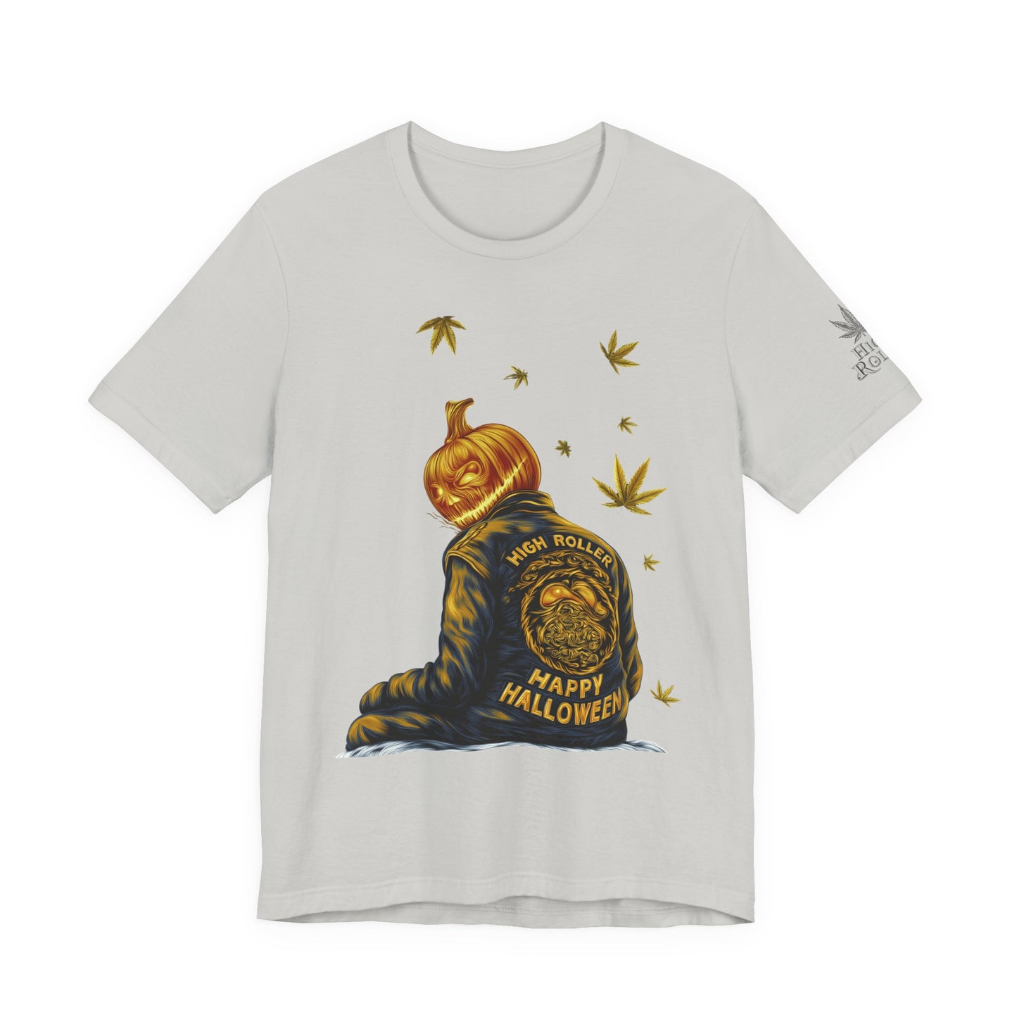 Pumpkin Head HIGH ROLLER Halloween T-Shirt - Premium Cannabis Culture Apparel