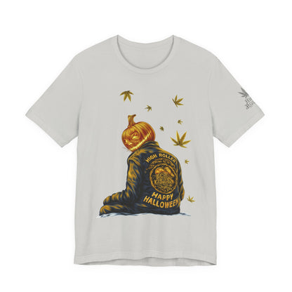 Pumpkin Head HIGH ROLLER Halloween T-Shirt - Premium Cannabis Culture Apparel