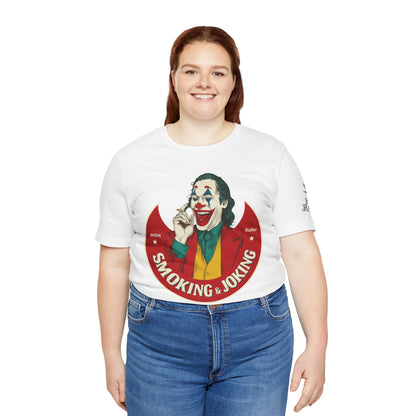 High Roller Villain T-Shirt - Premium Airlume Cotton Cannabis Joker Badge Art Tee