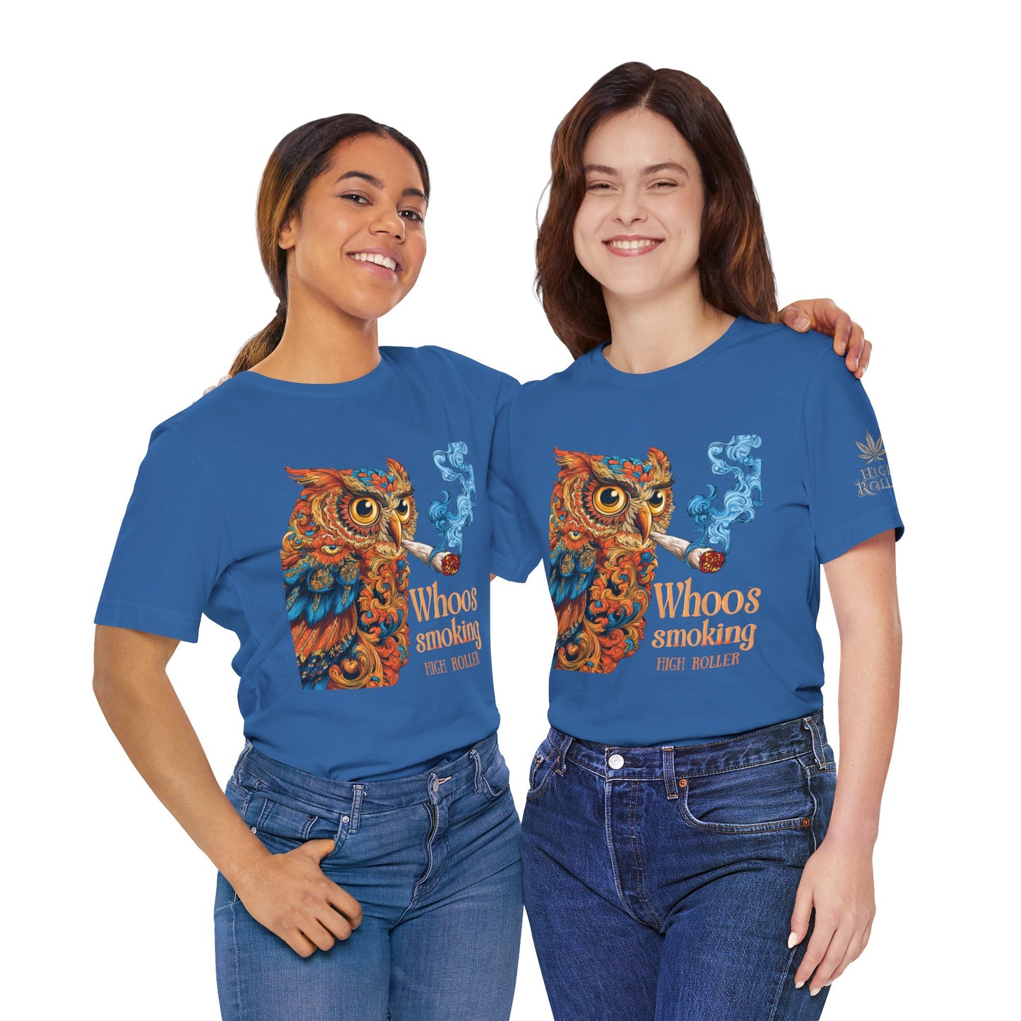 Whoos Smoking Owl Tee - Wise Cannabis Art Design | High Roller