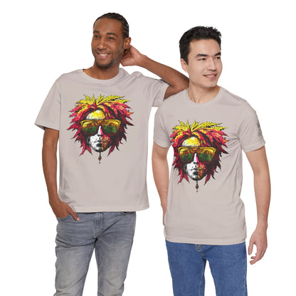 Rasta Cannabis Portrait Tee - Reggae Culture Art Design | High Roller